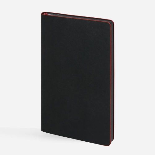 Ежедневник Trait, недатированный, черный с красным