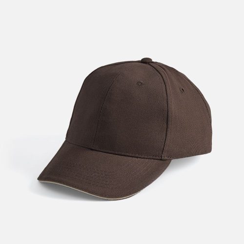 Бейсболка Buffalo, коричневая с бежевым