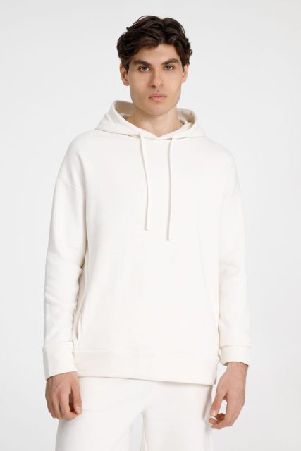 Худи унисекс H2, молочно-белое