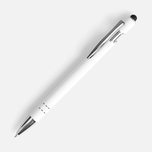 Ручка шариковая Pointer Soft Touch со стилусом, белая