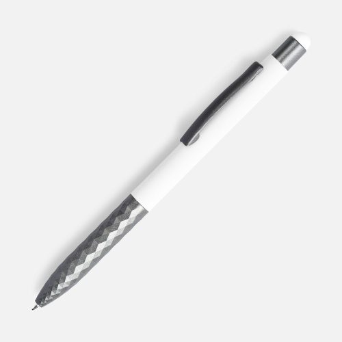 Ручка шариковая Digit Soft Touch со стилусом, белая