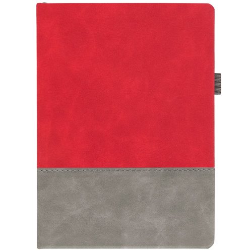 Ежедневник Horizon, недатированный, серый с красным