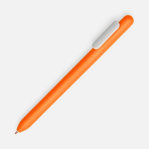 Ручка шариковая Swiper Soft Touch, неоново-оранжевая с белым