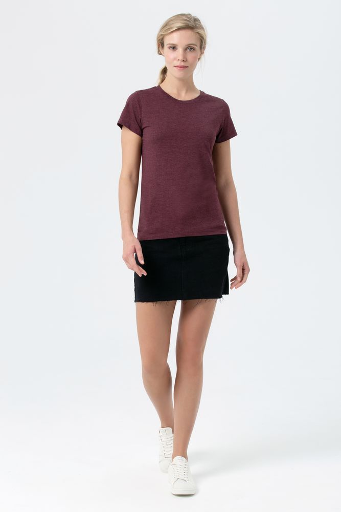 Футболка женская Regent Fit Women, бордовый меланж — изображение 8
