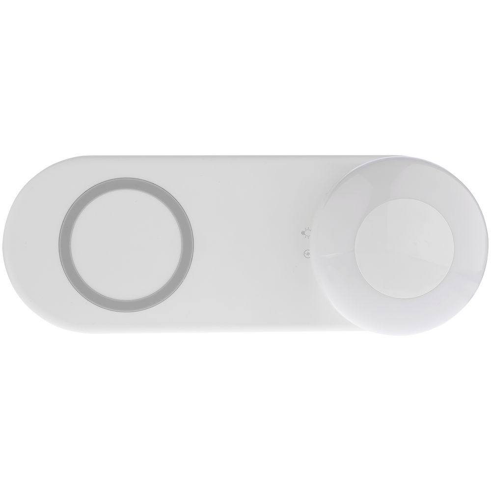 Станция беспроводной зарядки с ночником moonRay, белая — изображение 6
