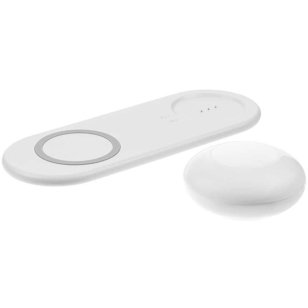 Станция беспроводной зарядки с ночником moonRay, белая — изображение 4