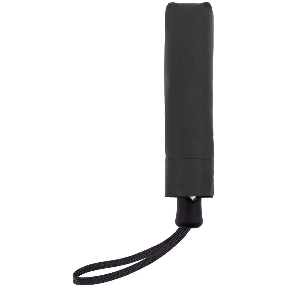 Зонт складной Manifest Color со светоотражающим куполом, черный — изображение 5