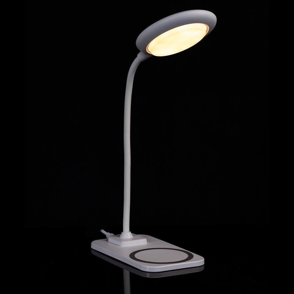 Настольная лампа с беспроводной зарядкой Modicum, белая — изображение 15
