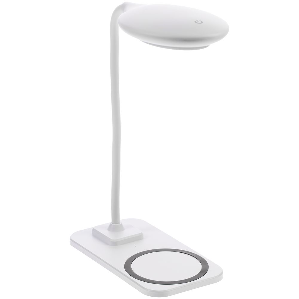 Настольная лампа с беспроводной зарядкой Modicum, белая — изображение 4
