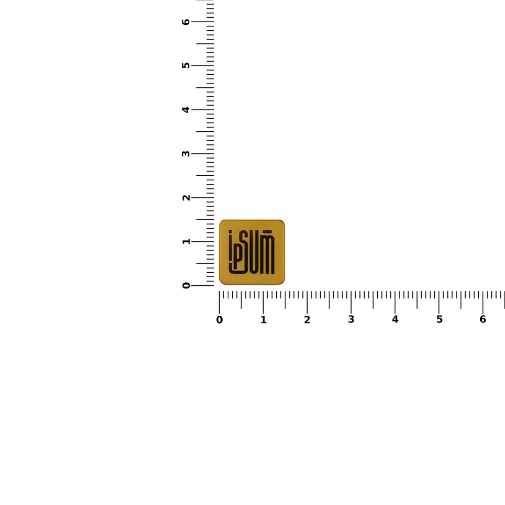 Квадратный шильдик на резинку Direct, матовый золотистый — изображение 4