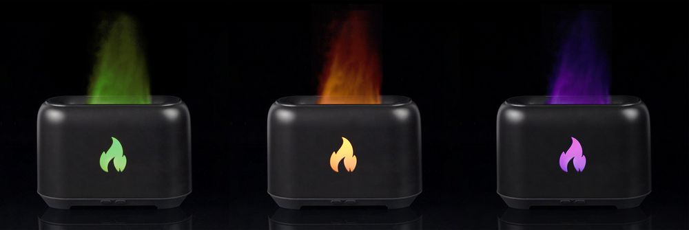 Увлажнитель-ароматизатор Fire Flick с имитацией пламени, черный — изображение 12