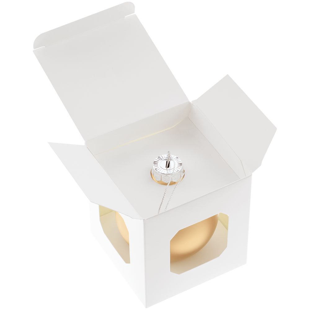 Елочный шар Finery Matt, 8 см, матовый золотистый — изображение 4