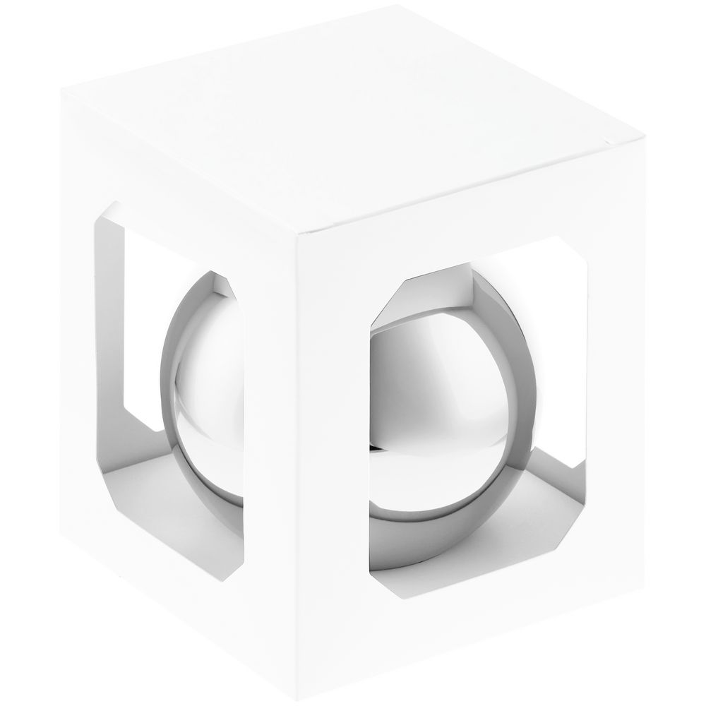 Оформительский шар Finery, 10 см, глянцевый серебристый — изображение 3