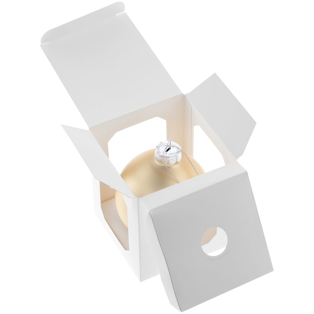 Елочный шар Finery Matt, 10 см, матовый золотистый — изображение 6