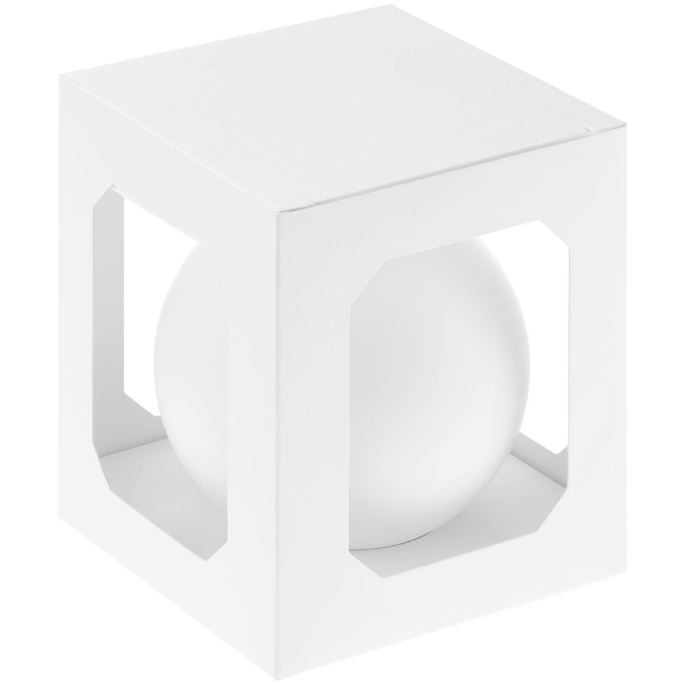 Елочный шар Finery Matt, 10 см, матовый белый — изображение 4