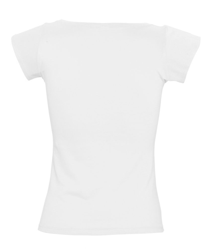 Футболка женская Melrose 150 с глубоким вырезом, белая — изображение 3