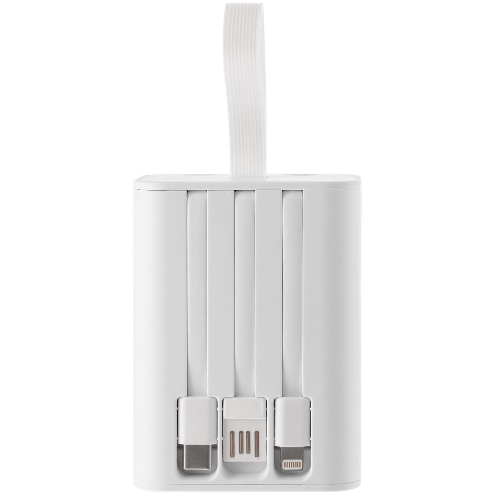 Аккумулятор с быстрой зарядкой Trellis Quick 10000 мАч, белый — изображение 4