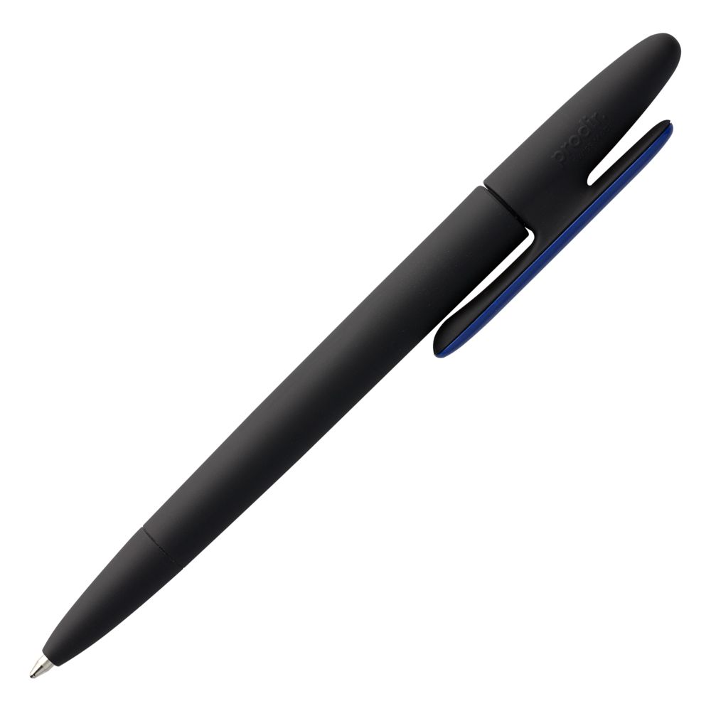 Ручка шариковая Prodir DS5 TRR-P Soft Touch, черная с синим — изображение 4