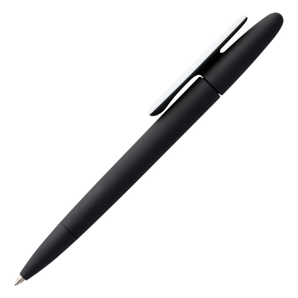 Ручка шариковая Prodir DS5 TRR-P Soft Touch, черная с белым — изображение 3