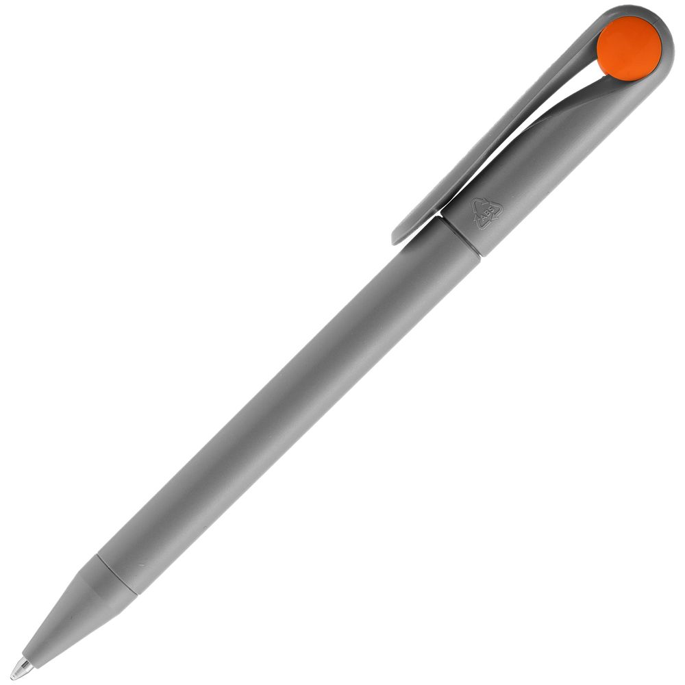 Ручка шариковая Prodir DS1 TMM Dot, серая с оранжевым — изображение 3