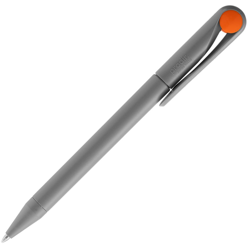 Ручка шариковая Prodir DS1 TMM Dot, серая с оранжевым — изображение 4