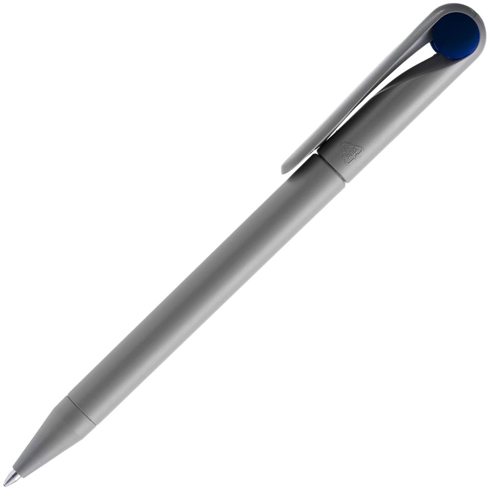 Ручка шариковая Prodir DS1 TMM Dot, серая с синим — изображение 3