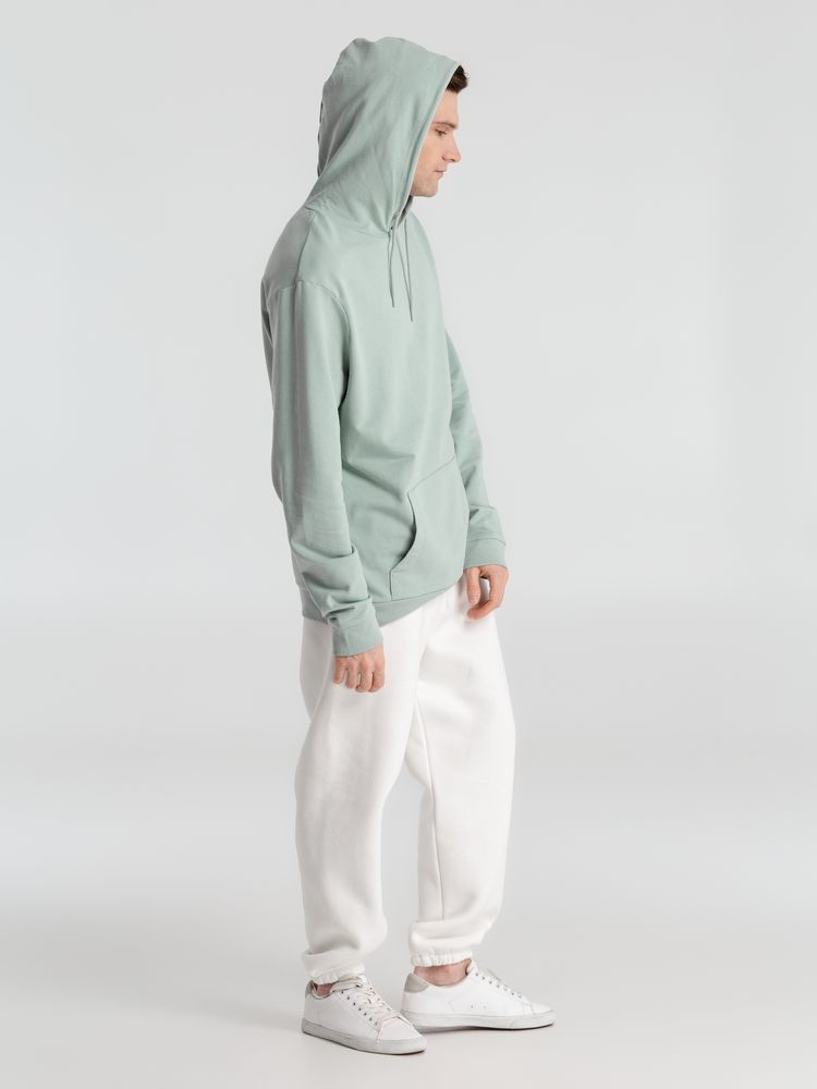 Толстовка с капюшоном унисекс Hoodie, серо-зеленая — изображение 12