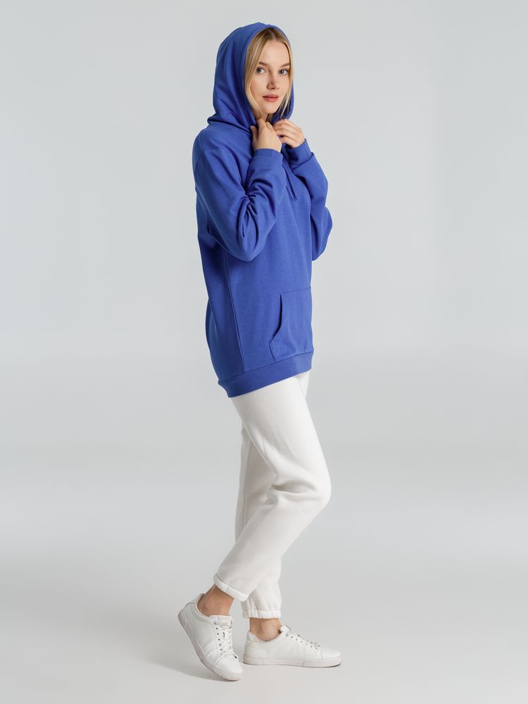 Толстовка с капюшоном унисекс Hoodie, ярко-синий меланж — изображение 10