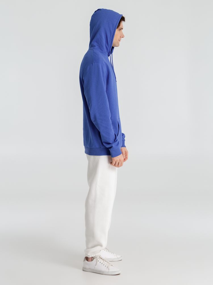 Толстовка с капюшоном унисекс Hoodie, ярко-синий меланж — изображение 14