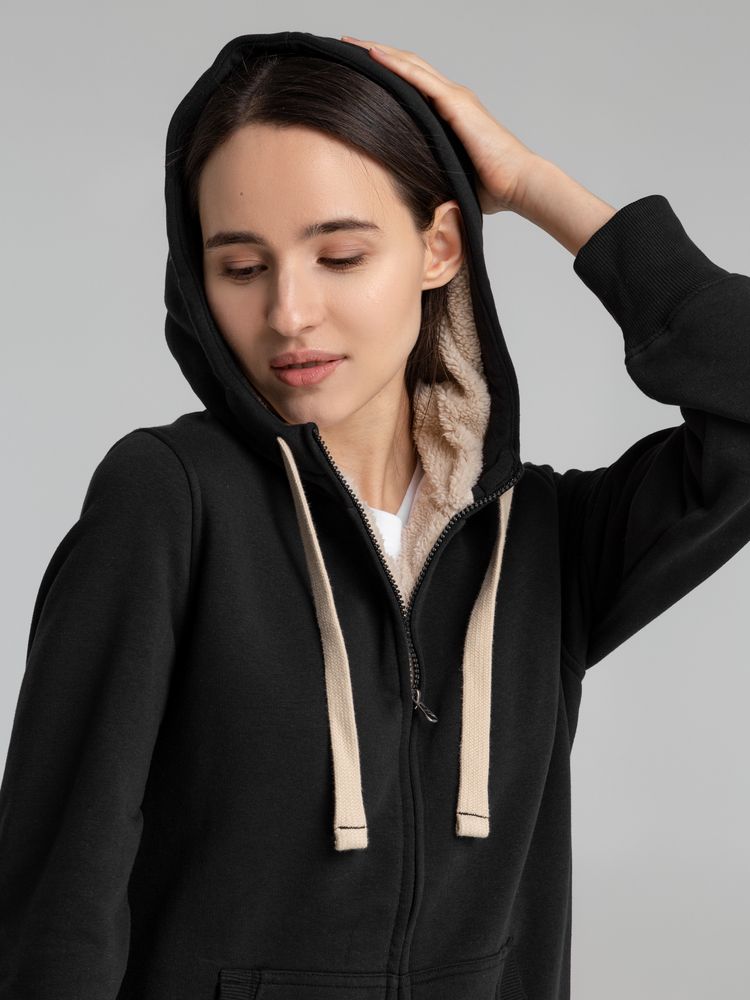 Толстовка унисекс на молнии Sherpa 280, черная — изображение 9