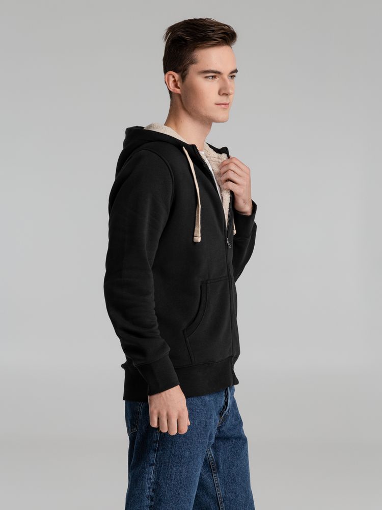 Толстовка унисекс на молнии Sherpa 280, черная — изображение 11