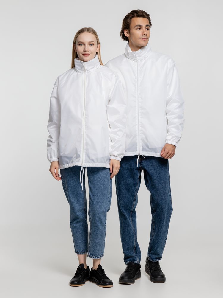 Ветровка унисекс Shift, белая — изображение 10
