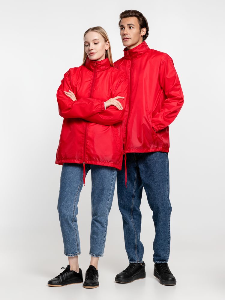 Ветровка унисекс Shift, красная — изображение 13