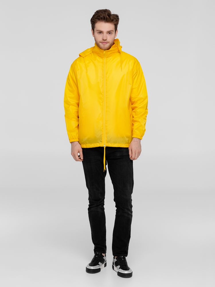 Ветровка унисекс Shift, желтая — изображение 8