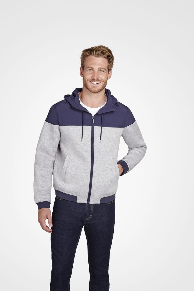 Куртка унисекс Voltage, серый меланж с темно-синим — изображение 5