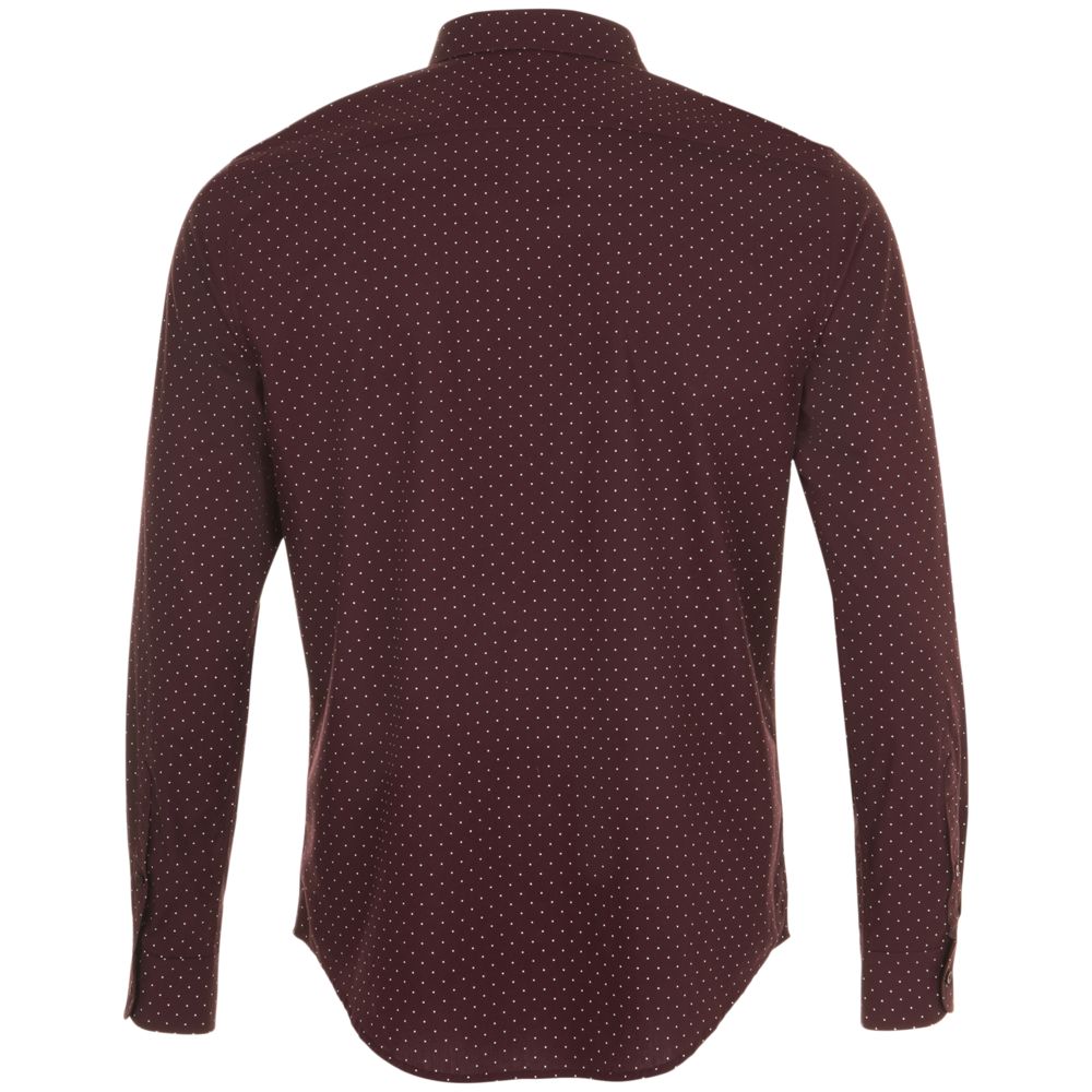 Рубашка мужская Becker Men, бордовая с белым — изображение 3