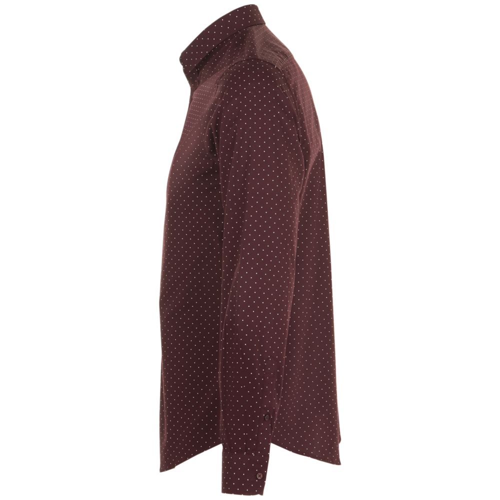 Рубашка мужская Becker Men, бордовая с белым — изображение 4