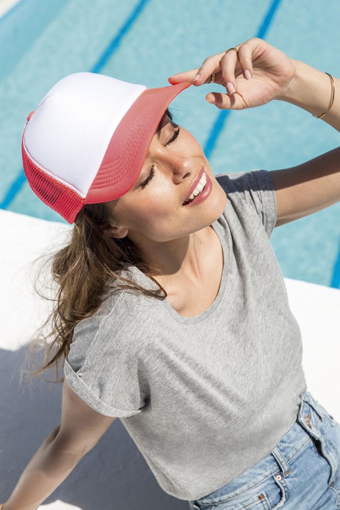 Бейсболка Bubble, синяя с белым — изображение 6