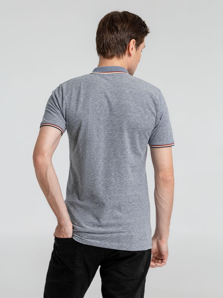 Рубашка поло мужская Paname Men, голубой меланж — изображение 6