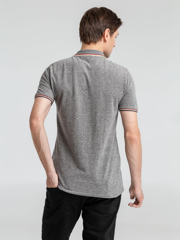 Рубашка поло мужская Paname Men, черный меланж — изображение 6