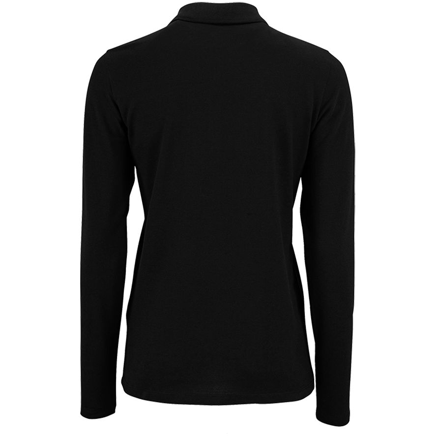 Рубашка поло женская с длинным рукавом Perfect LSL Women, черная — изображение 3