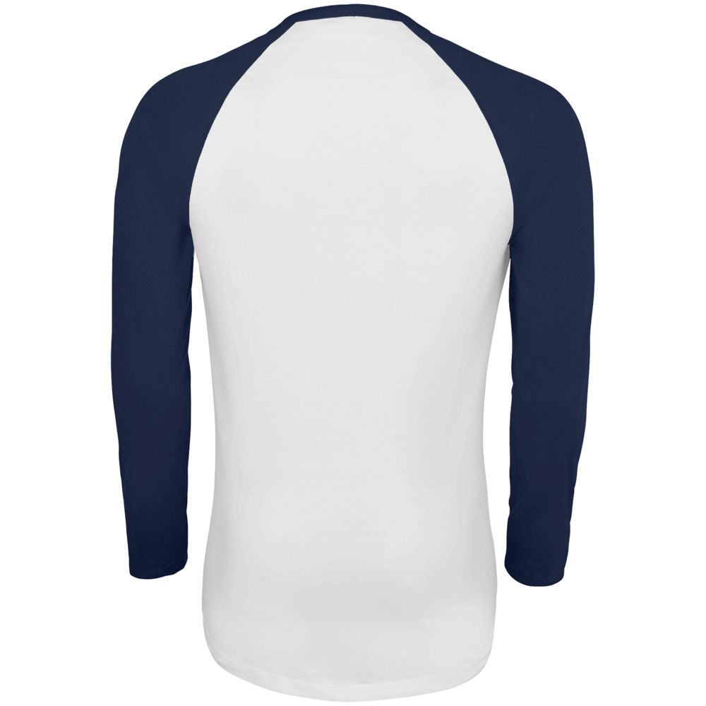 Футболка мужская с длинным рукавом Funky Lsl, белая с темно-синим — изображение 3