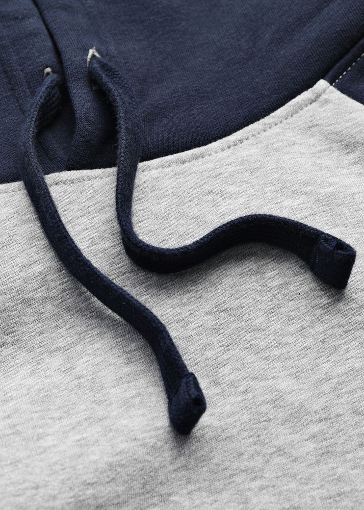 Толстовка унисекс Seattle, серый меланж c темно-синим — изображение 5