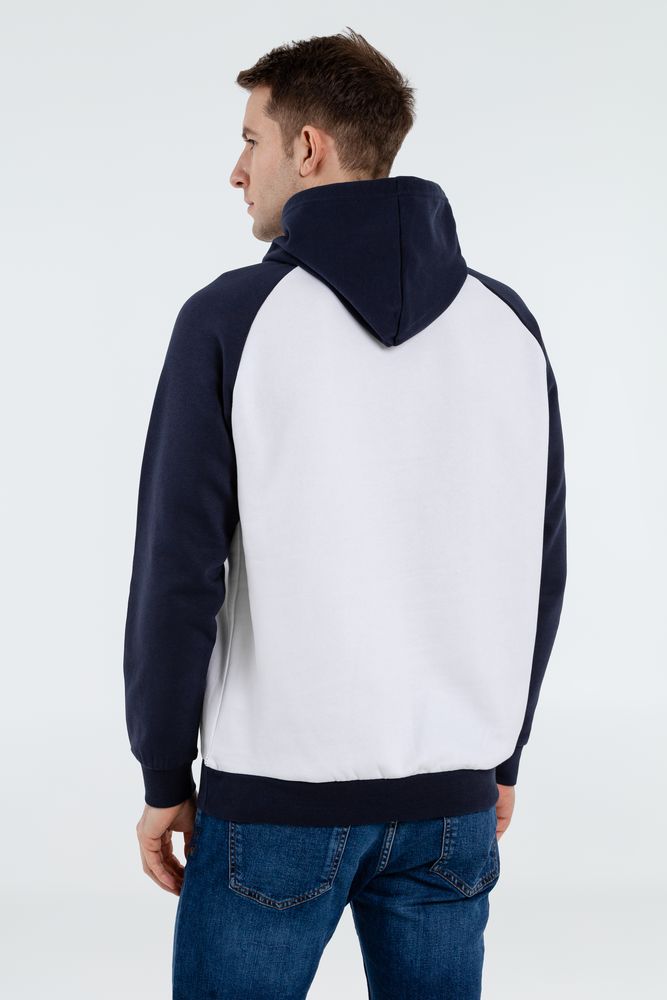 Толстовка унисекс Seattle, белая с темно-синим — изображение 6