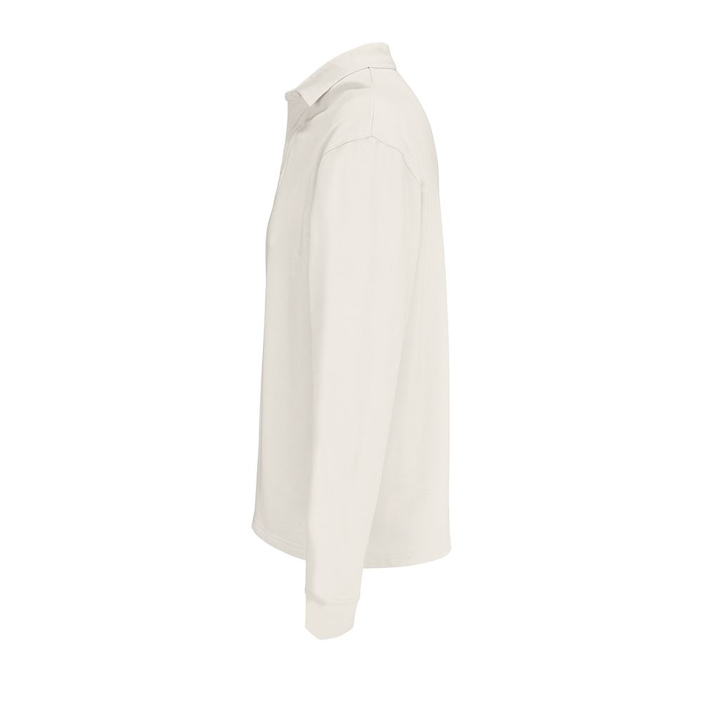 Рубашка поло оверсайз с длинным рукавом Heritage, молочная — изображение 3