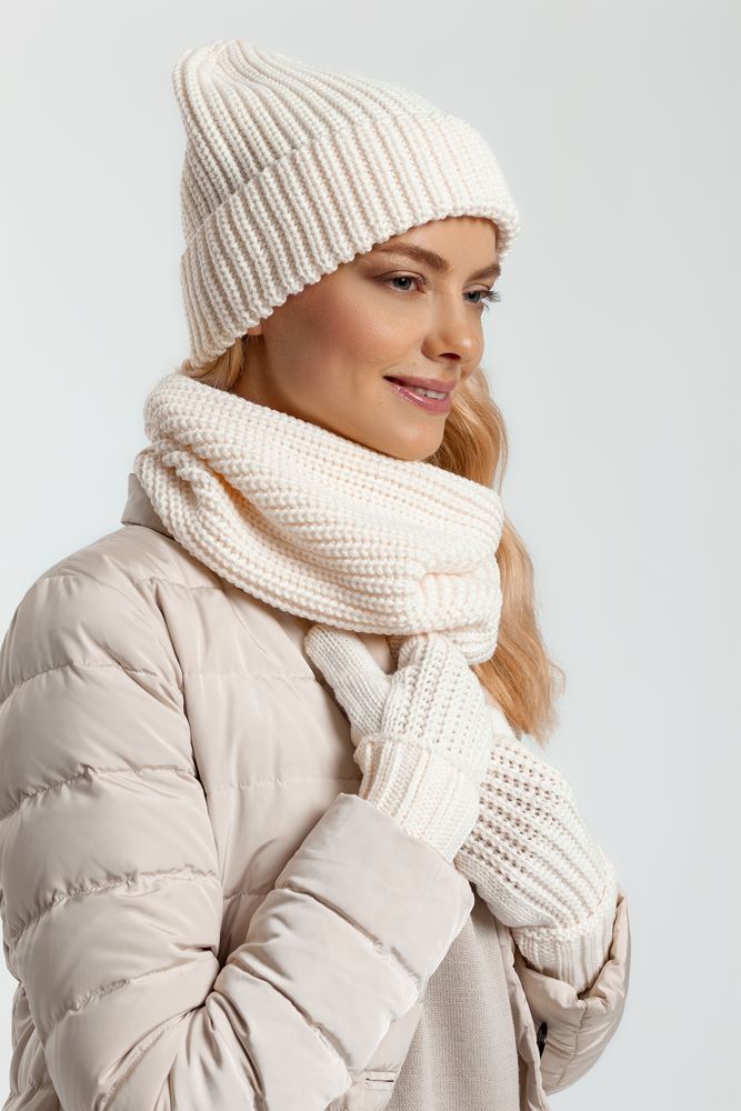 Шапка Nordkyn, молочно-белая — изображение 4