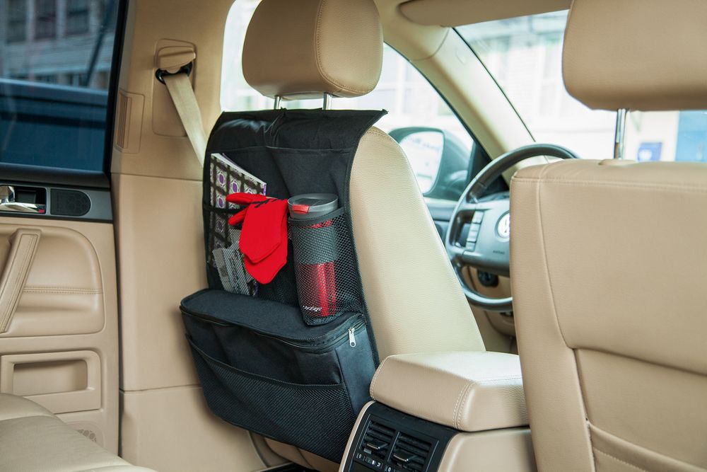 Органайзер с термоотделением на спинку сиденья Cool Rider, черный — изображение 6