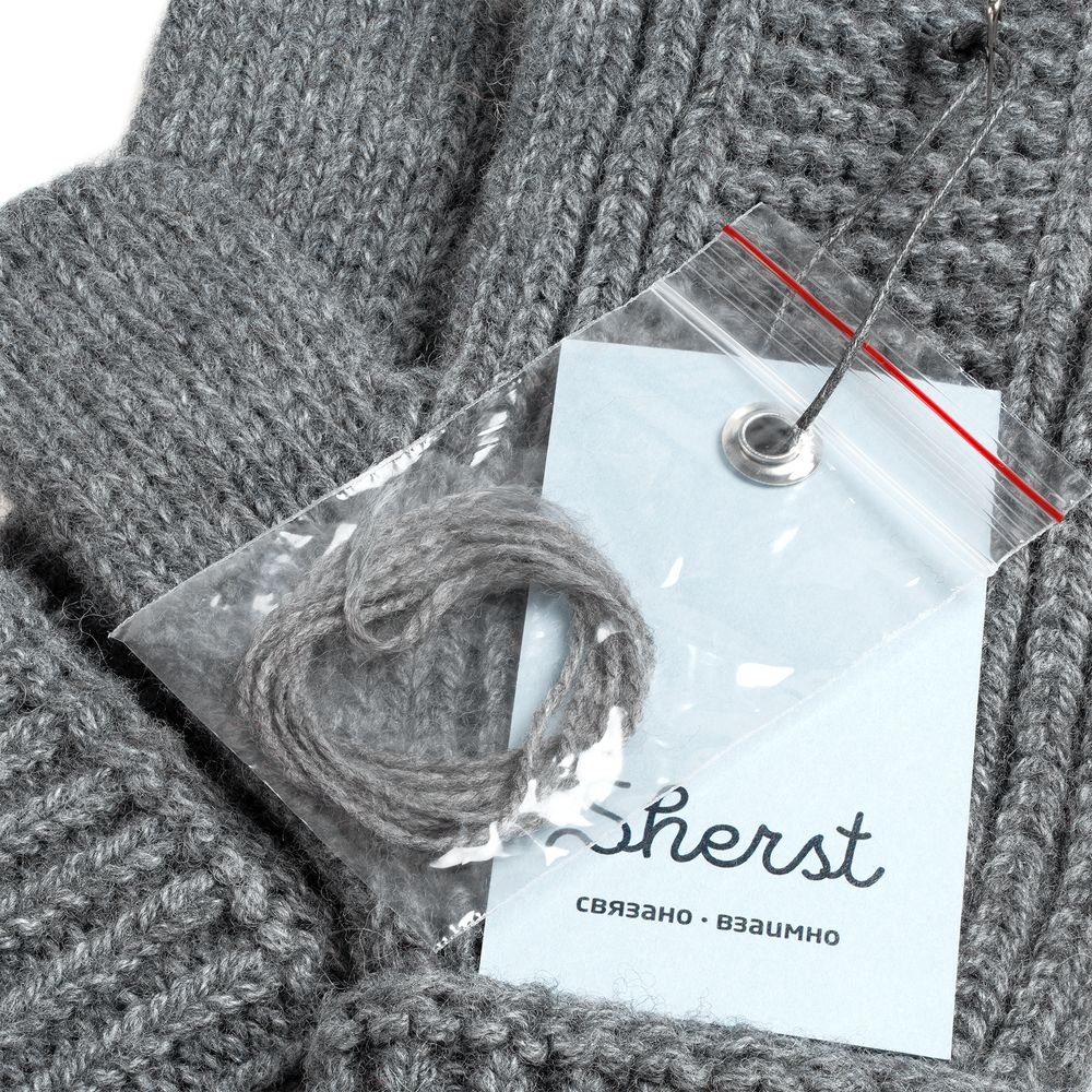 Варежки Brugge, серый меланж — изображение 5