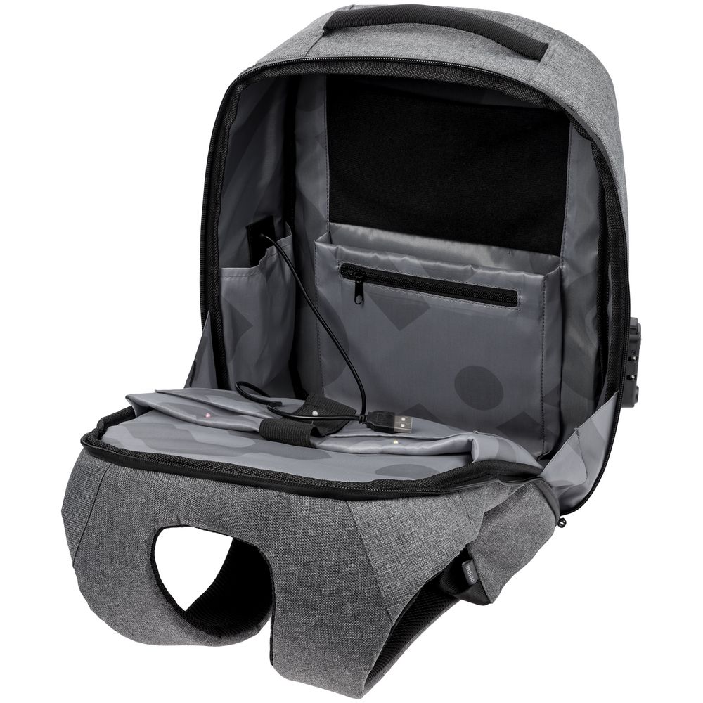 Рюкзак с потайным карманом inGreed, серый — изображение 6