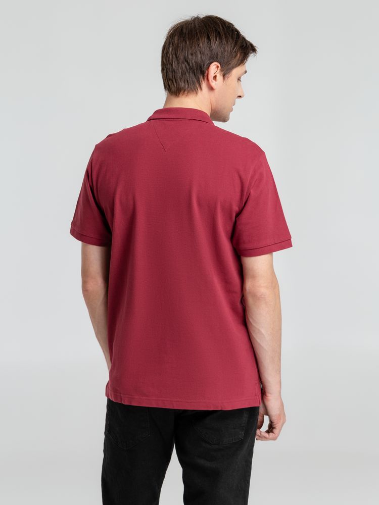 Рубашка поло мужская Neptune, вишнево-красная — изображение 6